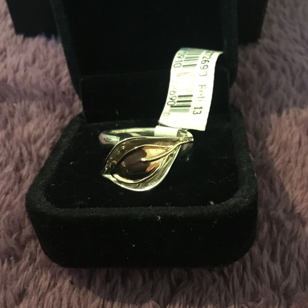 Nwt Vintage Hagot Gorale 925 & 14k Gold Ring